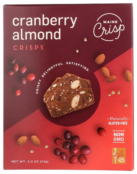 Maine Crisp: Crisps Cranberry Almond, 4 Oz