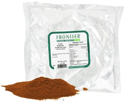 Frontier Herb Cayenne Chili Powder 90000 Hu - Single Bulk Item - 1lb