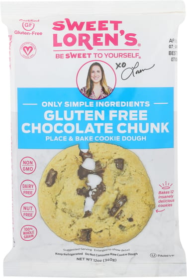 Sweet Lorens: Gluten Free Chocolate Chunk Dough, 12 Oz