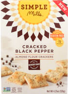 Simple Mills Cracked Black Pepper Almond Flour Crackers, 4.25 Oz
