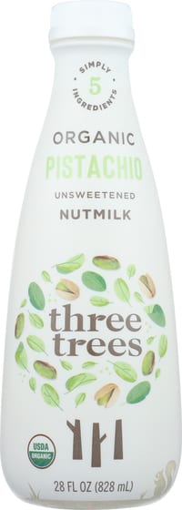 Three Trees: Organic Unsweetened Pistachio Nutmilk, 28 Oz