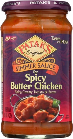 Pataks Sauce Spicy Butter Chicken, 15 Oz