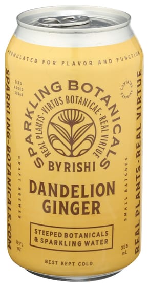 Rishi Tea: Beverage Sparkling Dandelion Ginger, 12 Fo