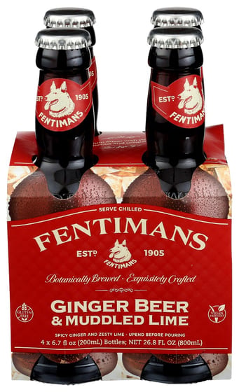 Fentimans: Mixer Ginger Beer Muddled Lime 4 Pk, 26.8 Fo