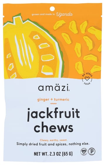 Amazi: Ginger Turmeric Jackfruit Chews, 2.30 Oz