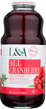 L & A Juice: All Cranberry Juice, 32 Oz