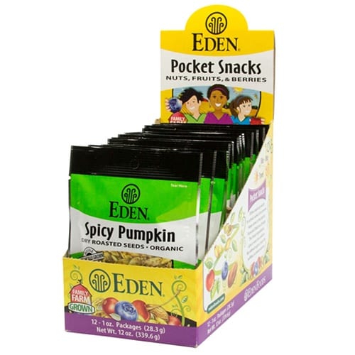 Eden Foods Organic Pumpkin Seeds - Dry Roasted - Spicy - 1 Oz - Case Of 12