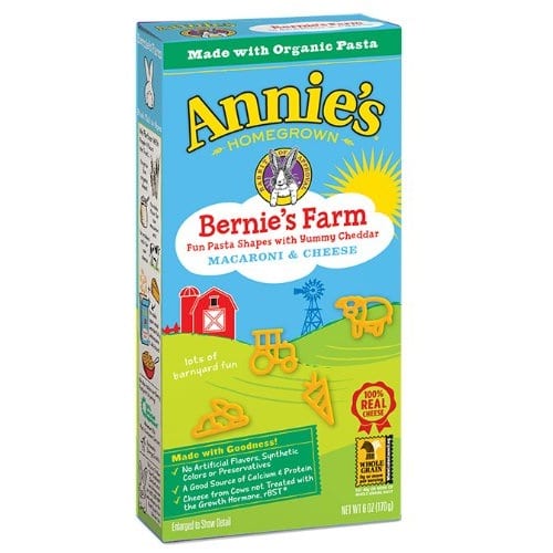 Annie's Homegrown Bernie's Farm Macaroni And Cheese Shapes - Case Of 12 - 6 Oz.