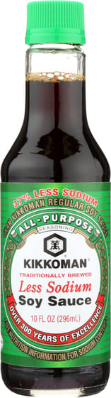 Kikkoman Less Sodium Soy Sauce, 10 Oz
