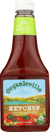 Organicville Ketchup No Added Sugar, 24 Oz