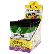 Eden Foods Organic Pocket Snacks - Pistachios - Shelled And Dry Roasted - 1 Oz - Case Of 12