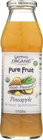Lakewood: Juice Pineapple Pure Fruit Organic, 12.5 Oz