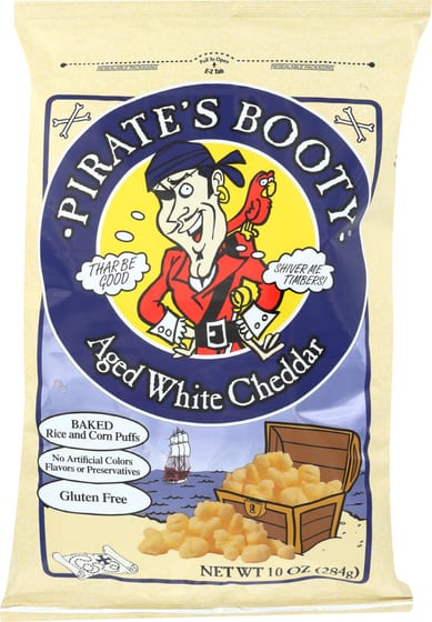 Pirate Brands Puffs Pirate Booty Cheddar White, 10 Oz