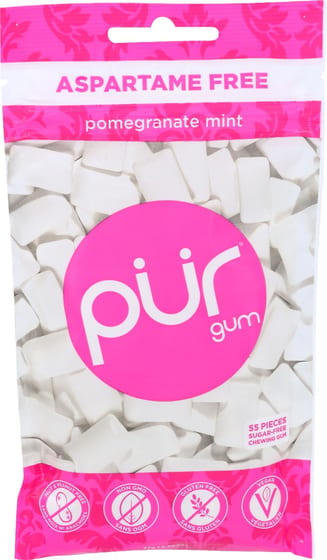 Pur: Pomegranate Mint Gum 55pc, 2.72 Oz