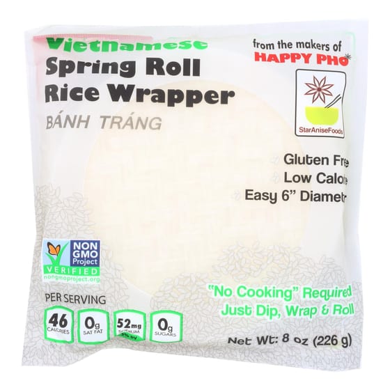 Star Anise Foods Vietnamese Spring Roll Rice Wrapper - Case Of 12 - 8 Oz