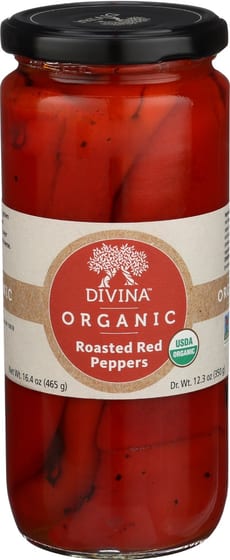 Divina: Roasted Red Peppers, 12.3 Oz