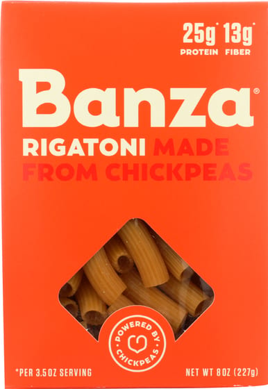 Banza: Rigatoni Chickpea Pasta, 8 Oz