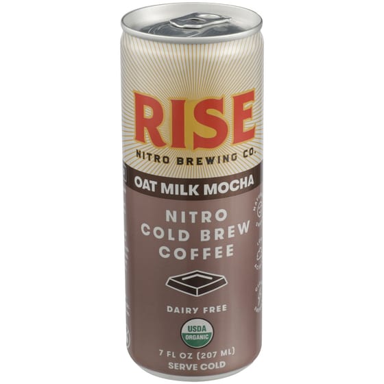 Rise Brewing Co: Nitro Cold Brew Coffee Oat Milk Mocha, 7 Fo