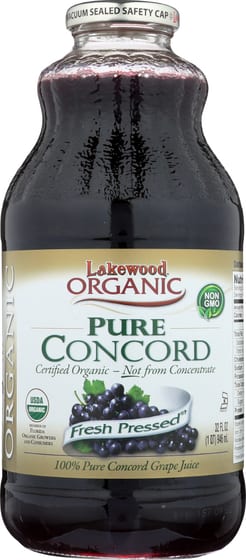 Lakewood Organic: Pure Concord Grape Juice, 32 Oz