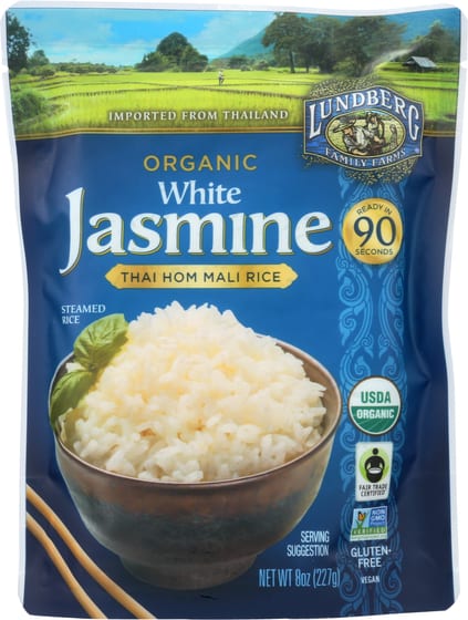 Lundberg White Jasmine Thai  Hom Mali Rice, 8 Oz