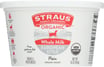Straus: Organic Whole Milk Plain European Style Yogurt, 16 Oz
