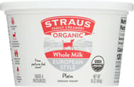 Straus: Organic Whole Milk Plain European Style Yogurt, 16 Oz