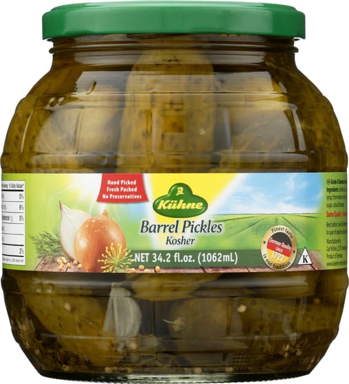 Kuhne Barrel Pickles, 35.9 Oz