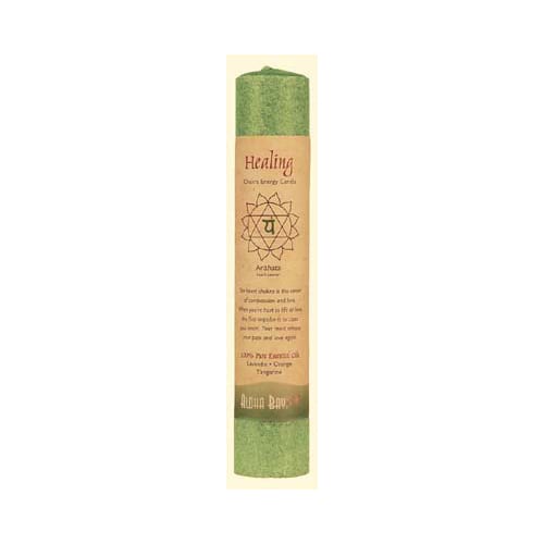 Aloha Bay Chakra Pillar Candle Green 8 Inch