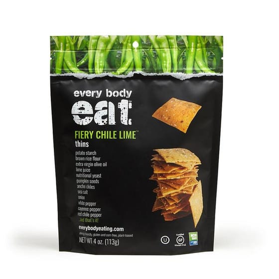 Every Body Eat: Thins Fiery Chile Lime, 4 Oz