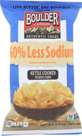 Boulder Canyon 60% Reduced Sodium Kettle Cooked Potato Chips, 6.5 Oz