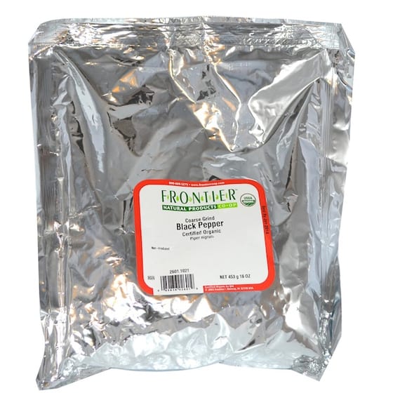 Frontier Herb Organic Coarse Black Pepper - Single Bulk Item - 1lb