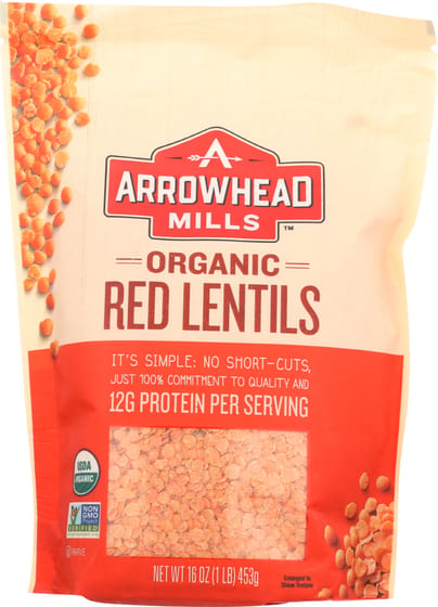 Arrowhead Mills Organic Red Lentils, 16 Oz