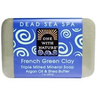 One With Nature - Bar Soap French Green Clay - 1 Each 1-7 Oz