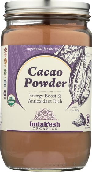 Imlakesh Organics Cacao Powder Organic, 12 Oz