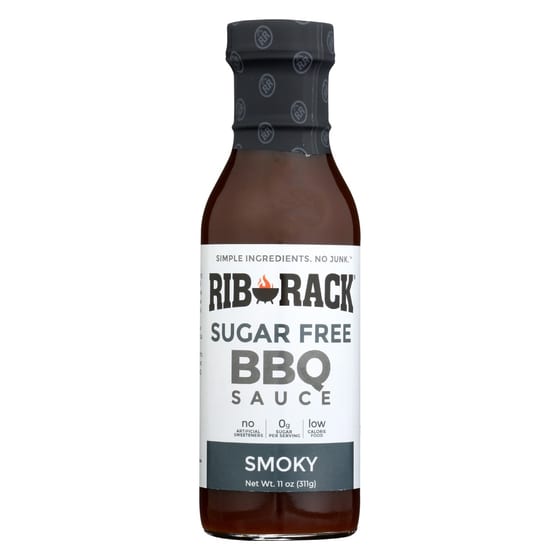 Rib Rack: Sauce Bbq Smoky Sf, 11 Oz
