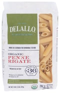 Delallo: Pasta Semolina Penne Rigati Organic, 16 Oz