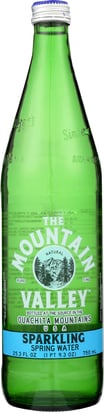 Mountain Valley Sparkling Water Glass Bottle, 750 Ml