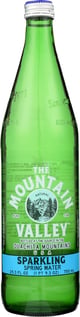 Mountain Valley Sparkling Water Glass Bottle, 750 Ml