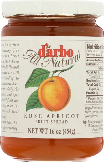Darbo: Rose Apricot Fruit Spread, 16 Oz