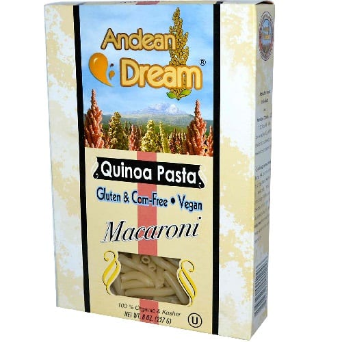 Andean Dream Gluten Free Organic Macaroni Quinoa Pasta - Case Of 12 - 8 Oz.