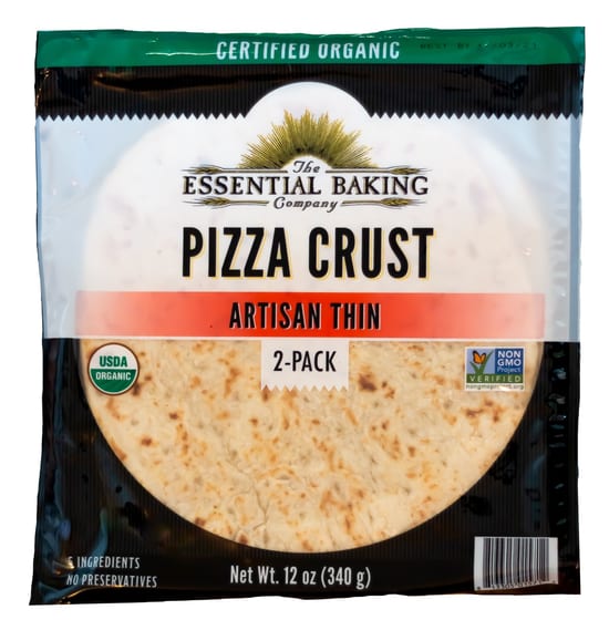 The Essential Baking Company: Pizza Crust Thin Org Par, 12 Oz