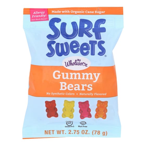 Surf Sweets Gummy Bears - Sweet - Case Of 12 - 2.75 Oz.
