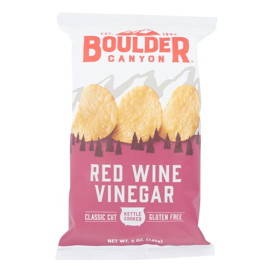 Boulder Canyon: Red Wine Vinegar Kettle Cooked Potato Chips, 5 Oz