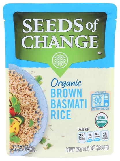 Seeds Of Change: Rice Basmati Brown, 8.5 Oz