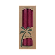 Aloha Bay Palm Tapers Burgundy (4 Candles)