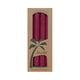 Aloha Bay Palm Tapers Burgundy (4 Candles)