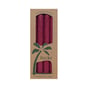Aloha Bay Palm Tapers Burgundy (4 Candles)