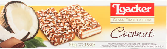 Loacker Gran Pasticceria Patisserie Coconut Cookie 100g, 3.53 Oz
