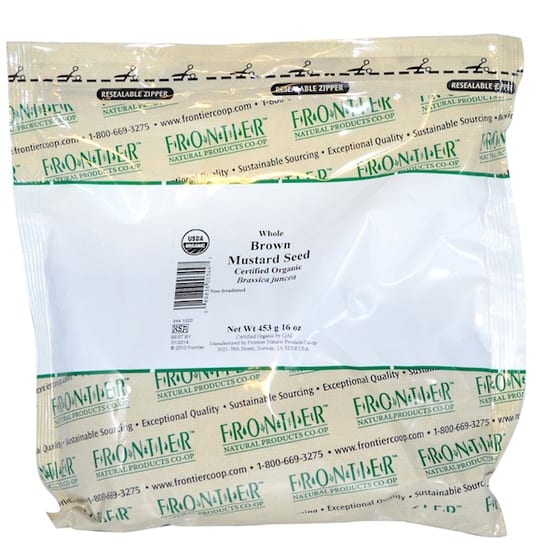 Frontier Herb Mustard Seed Organic Brown Whole - Single Bulk Item - 1lb