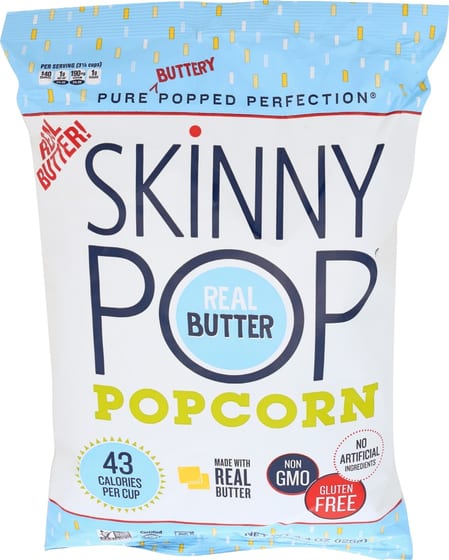 Skinny Pop: Real Butter Popped Corn, 4.4 Oz